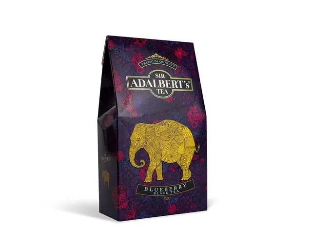ADALBERT'S BLUEBERRY BLACK TEA LIŚCIASTA 100G KARTONIK