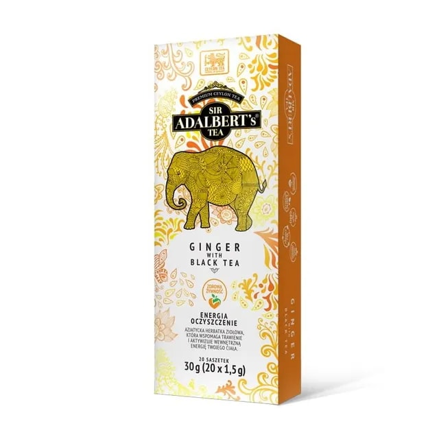 ADALBERT'S GINGER TEA SASZETKI 20X1,5G KARTONIK