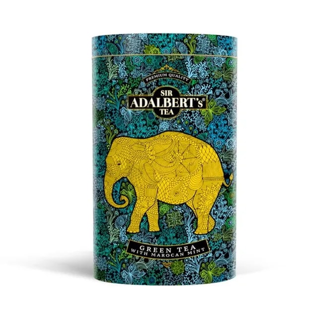 ADALBERT'S GREEN TEA WITH MAROCAN MINT LIŚCIASTA 110G PUSZKA