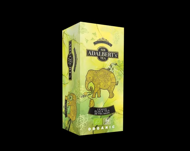 ADALBERT'S LEMON BLACK TEA ORGANIC SASZETKI 25X2G KARTONIK