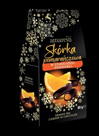 Eurohansa - Amaresti Skórka Pomarańczowa w Czekoladzie Deserowej - Winter Special 80g