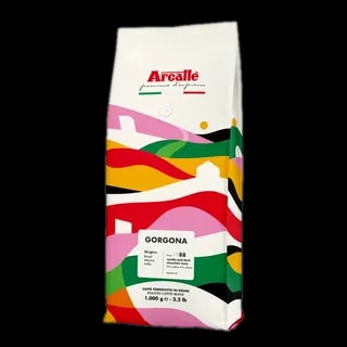 Kawa ziarnista Arcaffe Gorgona 1kg, mieszanka arabiki i robusty, o nutach wanilii i ciemnej czekolady