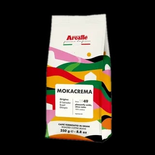 Kawa ziarnista Arcaffe Mokacrema 250g, mieszanka arabiki, o delikatnym, kremowym smaku
