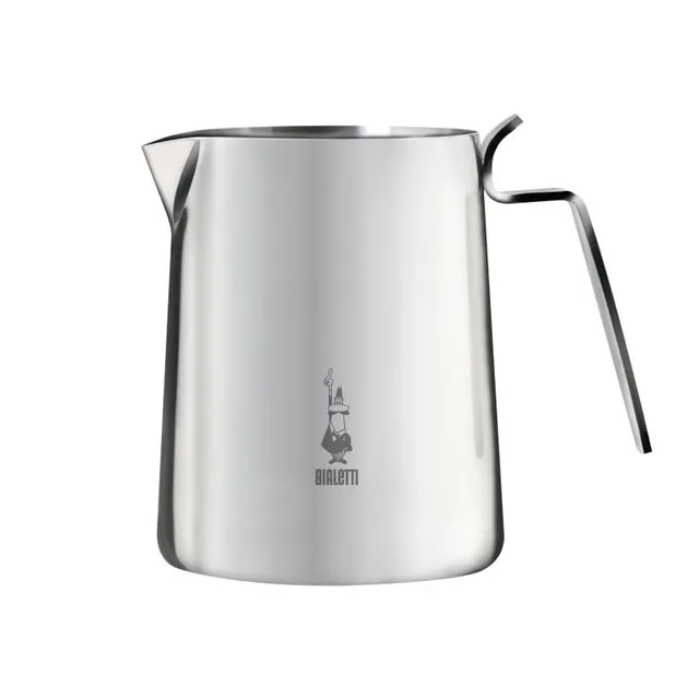 Elegancki dzbanek do mleka Bialetti wykonany z wysokiej jakości stali nierdzewnej, idealny do przygotowywania kawy oraz cappuccino. Dzięki ergonomicznemu uchwytowi i nowoczesnemu designowi, ten akcesorium doskonale uzupełni każdą kuchnię miłośników kawy i herbaty.