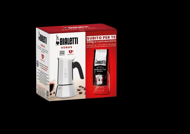 Bialetti Zestaw Venus 6tz + kawa Classico 250g