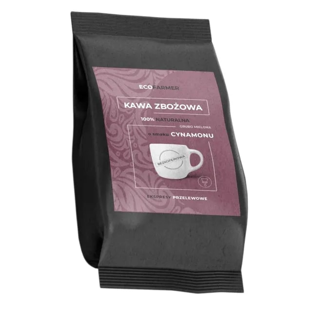 ECOFARMER - Kawa Zbożowa O SMAKU CYNAMONU 100% Naturalna - 500 g