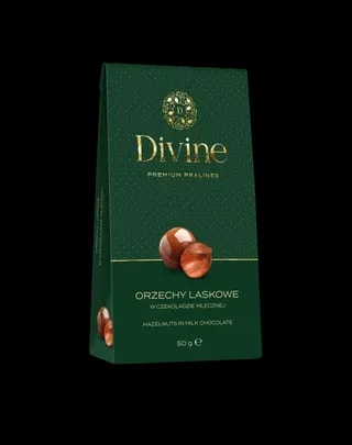 Eurohansa - DIVINE Premium Pralines Orzechy Laskowe w Czekoladzie Mlecznej - 50g