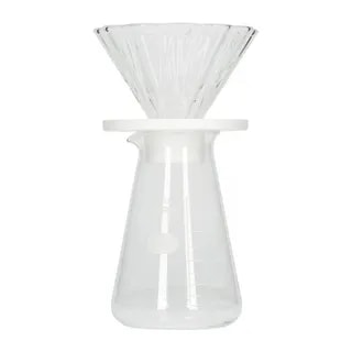 Hario - Cha Cha Drip Bouquet 02 Biały + Serwer + Filtry - Zaparzacz do herbaty