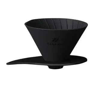 Hario - Zebrang V60-01 Flat Dripper - Składany drip silikonowy czarny