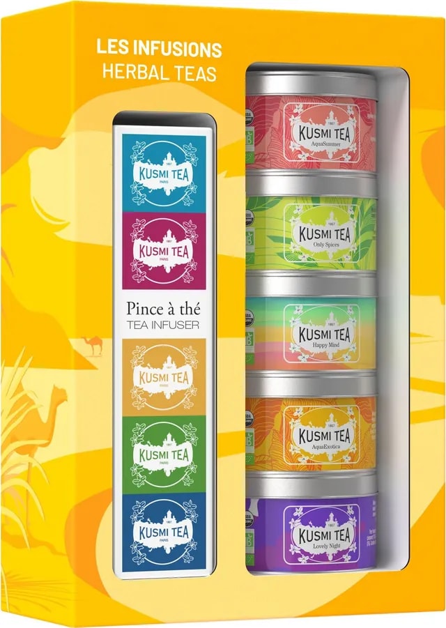 Kusmi Tea - Zestaw Prezentowy The Herbal Teas z Zaparzaczem