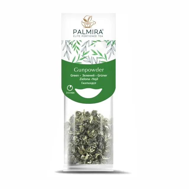 Opakowanie zielonej herbaty Gunpowder marki Palmira zawiera 20 porcji aromatycznej i pełnej smaku herbaty. Idealna do przygotowania w ciągu 3-5 minut, doskonała dla miłośników herbaty poszukujących wyjątkowych doznań smakowych.