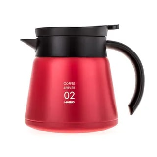 Hario Insulated Stainless Steel Server V60-02 Czerwony - 600ml