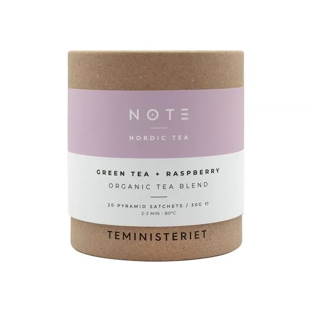 Teministeriet - NOTE Green Tea Raspberry Organic - Herbata Zielona 20 Torebek
