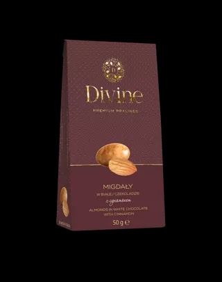 Eurohansa - DIVINE Premium Pralines Migdały w Białej Czekoladzie z Cynamonem - 50 g