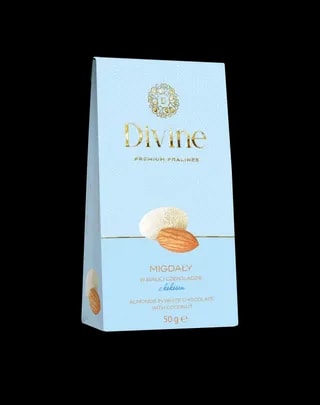 Eurohansa - DIVINE Premium Pralines Migdały w Białej Czekoladzie z Kokosem - 50g