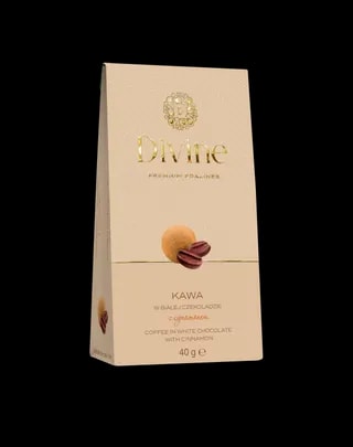 Eurohansa - DIVINE Premium Pralines Kawa w Białej Czekoladzie z Cynamonem - 40 g
