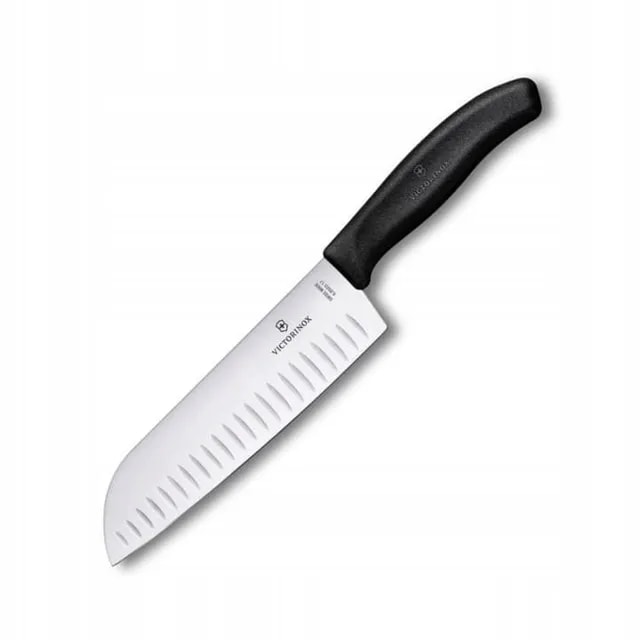 Nóż Victorinox Santoku Czarny 6.8523.17B Ostrze Ryflowane 17 cm