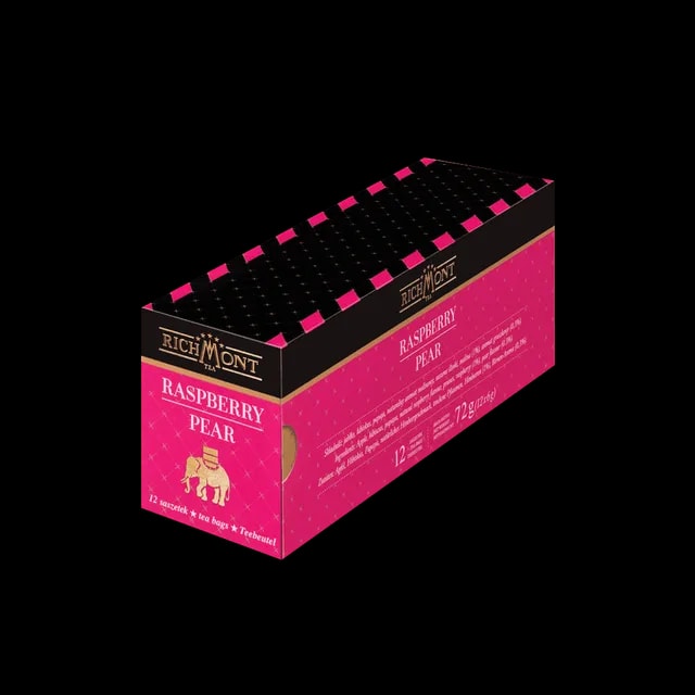 Richmont Raspberry Pear 12 Saszetek + Szklanka Hot Winter