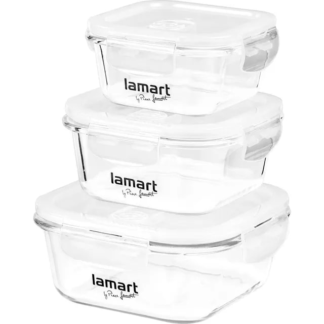 Lamart - Pojemniki na Żywność AIR LT6012 - Zestaw 3 sztuk