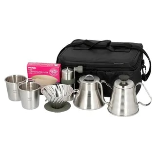 Hario - Outdoor Coffee Full Set - Zestaw akcesoriów kawowych z torbą